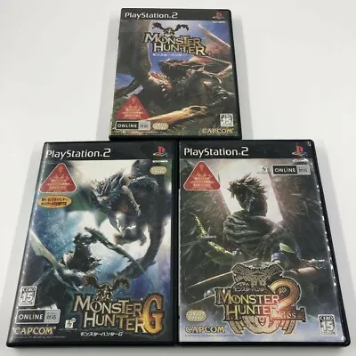Lot Of 3 PS2 Monster Hunter & 2 DOS & G Japan Import NTSC-J • $31.50