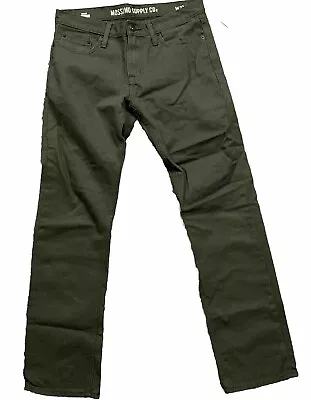 Mossimo Supply Co Jeans - Men's Olive Green Denim Skinny Adult Size 32 X 32 • $12.29