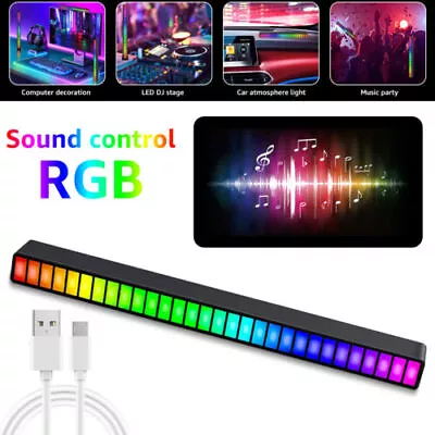 Sound Music Light Voice Activated Pickup Rhythm RGB LED Strip Tube Car Bar Lamp • $6.57