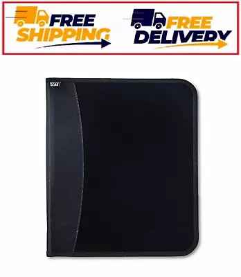 Pen+Gear Poly Zipper Binder 1.5  Round 3 Ring  10.75  X 1.75  X 13.5  Black • $8.15