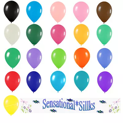 10 X 11  Latex Balloons Helium Quality 21 Great Shades + Free Curling Ribbon • £2.69