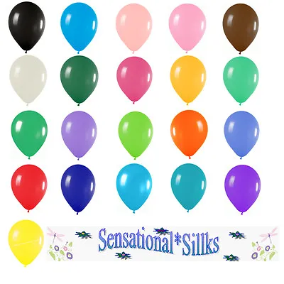 25 X 11  Latex Balloons Helium Quality 21 Great Shades + Free Curling Ribbon • £4.74
