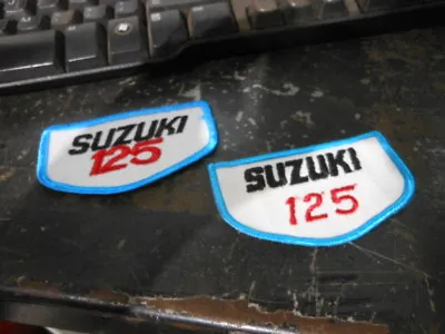Vintage NOS Suzuki 125 Motorcycle Motocross Embroidered Patches DR125 TS125 QTY2 • $9.99