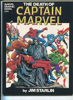 Marvel Graphic Novel-#1  The Death Of Captain Marvel Cover - April 1982 • $20