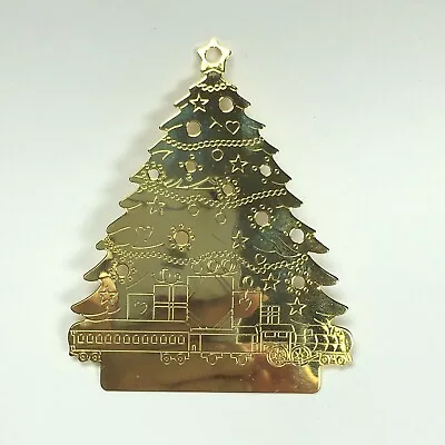 Vintage Lillian Vernon Christmas Tree Ornament 3.8  Gold Tone Metal  • $6.75