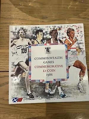 1986 £2 - Commonwealth Games Two Pounds - Brilliant Uncirculated - Bu Coin Pack • £4