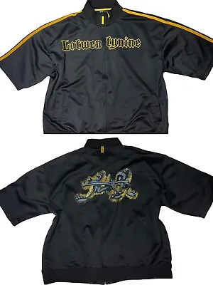 $39.99 • Buy Lot 29 Looney Toons S/S Track Jacket Size XXXL Black Gold Striped EUC