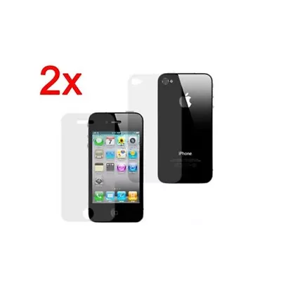 2x IPhone 4 4S Anti-Glare Front + Back Screen Protector FULL BODY • $3.95