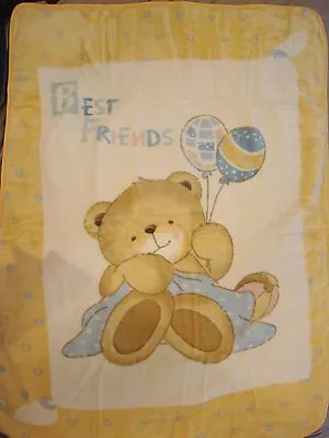 Korean Baby Child Mink Blanket - Teddy Bear - Yellow - Premium Quality • $27.95