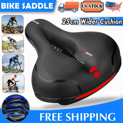 Bike Seat Comfort Bike Saddle Mountain Bike Wide Gel Soft Cushion Pads Cycling • $18.59