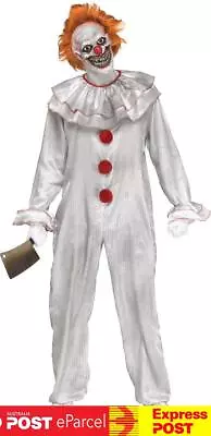 Carnevil Clown Killer Scary Halloween Mens Circus Pennywise Costume Mask • $89