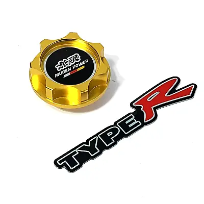 Gold Billet Oil Filler Cap For 2021 Honda Civic Type R Touring 4dr Hatchback • $31.95