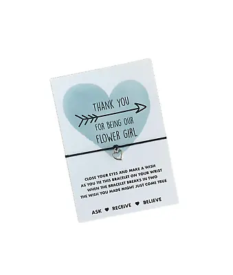 Thank You For Being Our Bridesmaid Maid Of Honour Flower Girl Wish String • $2.18