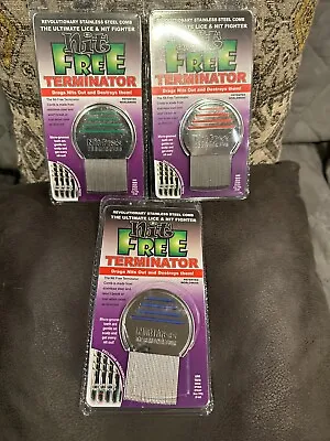 Authentic Nit Free TERMINATOR Comb Lice Nits Patented New Sealed Stainless • $9.95