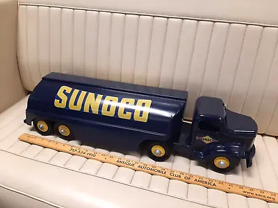 1950's MINNITOY - SUNOCO Tanker Truck Toy Pressed Steel - Restored • $1010.50