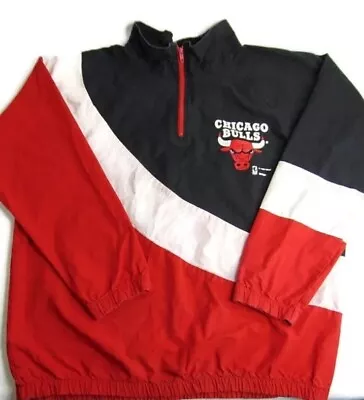 Vintage 1995 Chicago Bulls Hummer Sweatshirt Pullover 1/4 Zip Jacket Men Size L • $37.50