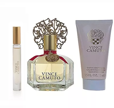 Vince Camuto Perfume For Women 3pc Set-3.4oz Edp Sp+2.5oz Shower Gel+0.33oz Mini • $39.99