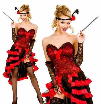 Adult WILD WEST SHOW GIRL Fancy Dress Western Saloon Showgirl Ladies UK Size6-20 • £6.95