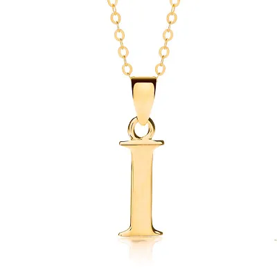 9ct Gold Initial Pendant Necklace 18'' Necklace Gold Jewellery 375 Stamped • £82