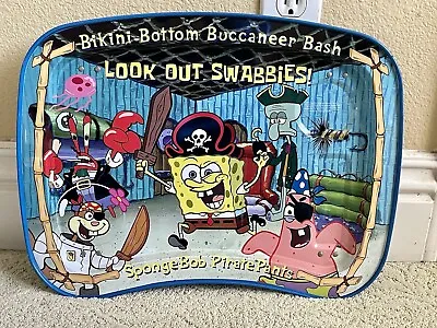 Spongebob Squarepants Metal Bed TV Dinner Lunch Tray Nickelodeon 2003 • $24.09