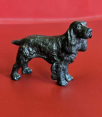 $25 • Buy Vintage COCKER SPANIEL Cast DOG Metal FIGURE Black Copper Tone DODGE USA 