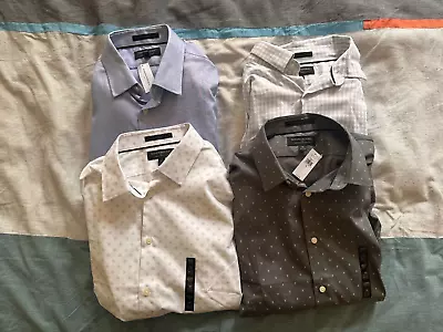 Lot Of 4 Banana Republic Men's Slim Fit Dress Shirts Size Medium New With Tags • $150