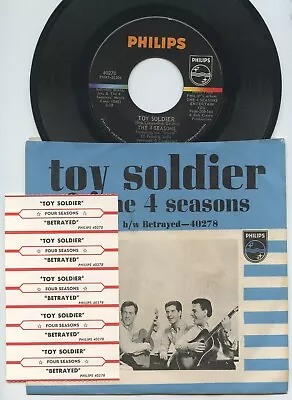 Rare Pop 45 Picture Sleeve & Jukebox Title Strips - The 4 Seasons - Toy Soldier • $9.99