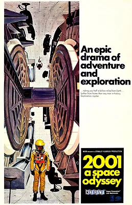  2001. A Space Odyssey  .. Sci-Fi Classic Vintage Movie Poster Various Sizes • £4.49