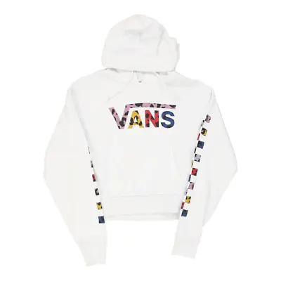 Vans Cropped Hoodie - XS White Cotton • £11.69