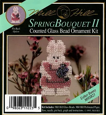 Mill Hill Counted Glass Bead Ornament Kit Easter Bunny Spring Bouquet II MHSB23 • $5.94
