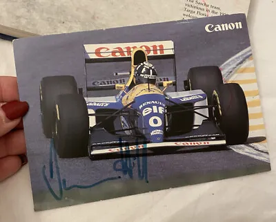 Damon Hill Signed Postcard Canon Williams Team • £20