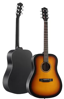 Donner DAG-1 Acoustic Guitar 41  Full Size Cutaway Mahogany Wood With Gig Bag • $68.99