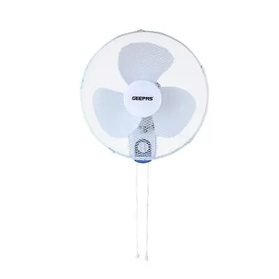 16  Wall Mounted Fan Oscillating Air Cooling Fan 3 Speed For Home Office White • £24.99