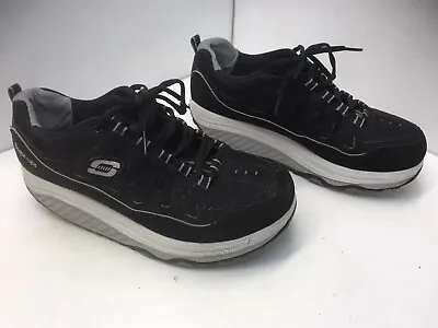 SKECHERS Shape-Ups 57003 Womens Toning Walking Rocker Shoes Gray Black Sz 8.5 • $19.99