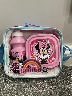 Disney Minnie Mouse 3 Piece Lunch Bag With Shoulder Strap • £10.99