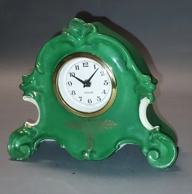 Vintage Miniture Porcelain Desk Clock Mercedes Movement • $24