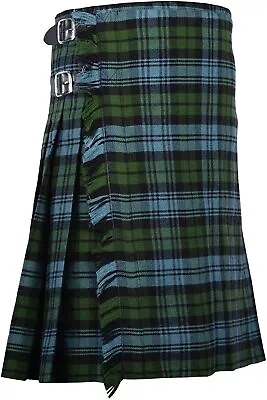 Traditional Campbell Tartan 5 Yard Kilt Scotland Highlander Dress Kilt For Men's • £29.99