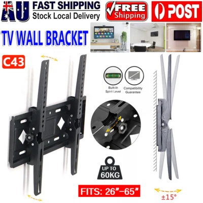 TV Wall Bracket Mount Tilt For 26 40 42 46 47 50 52 55 60 65INCH SONY LG Samsung • $24.50