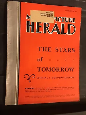 MOTION PICTURE HERALD MOVIE TRADE MAGAZINE Sep 8 1951 Gregory Peck Susan Hayward • $25