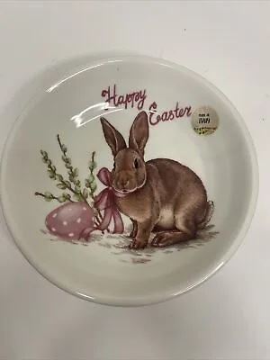$29.62 • Buy Happy Easter Ceramica Cuore Pasta/ Soup  Bowl  9” Made In Italy Pink, Brown