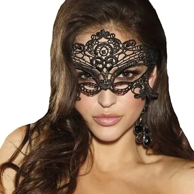 Lace Masquerade Mask Venetian Halloween Ball Sexy Costume Fancy Dress Party UK • £2.97