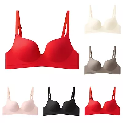 Women Bra Sexy No Steel Ring U Shaped Push Up Gathering Backless Bralette Set • $10.10