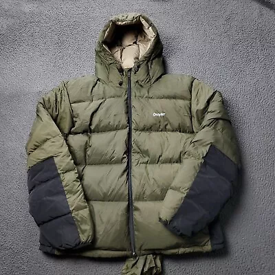 New ONLY NY Packable Snorkel Puffer Down Jacket Nylon Green Mens 2XL XXL • $119