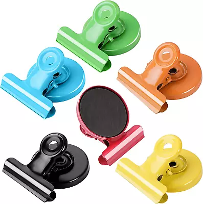 6 Pack Colorful Magnetic Clips For Whiteboard Refrigerator Magnets Fridge Ma... • $8.85