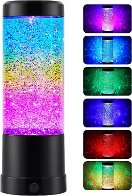 Lava Lamp Rainbow Glitter Lamps With Automatic Color Changing Function And Clea • $33.81