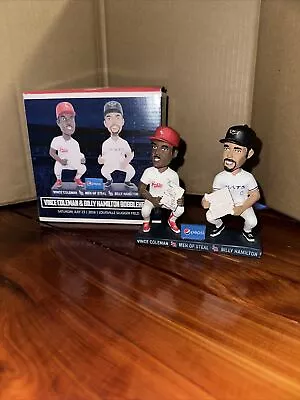 Vince Coleman Redbirds & Billy Hamilton Bats  Bobblehead 2016 Signed!!! • $22