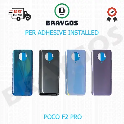 $26.68 • Buy For Xiaomi Poco F2 Pro M2004J11G Rear Back Battery Cover Glass Case + Adhesive