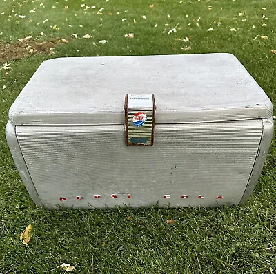 Vintage 1950's Pepsi Cola Aluminum Cooler Ice Box Chest -*Read Description* • $124.84