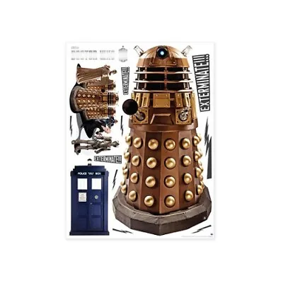 Dalek XL Vinyl Wall Sticker - Doctor Who Augmented Reality - BBC Dr Who Merch • £12.99