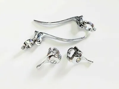 FIT FOR Universal Vintage Classic Motorcycle Chrome Lever Set Choke Levers 7/8 • $79.20